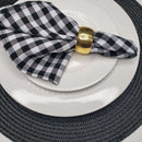 Kit 4 Guardanapo de Tecido Oxford Xadrez 40cmx40cm