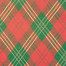 Kit 4 Jogos Americanos Impermeável Xadrez Vermelho Verde Natal 43CMX34CM