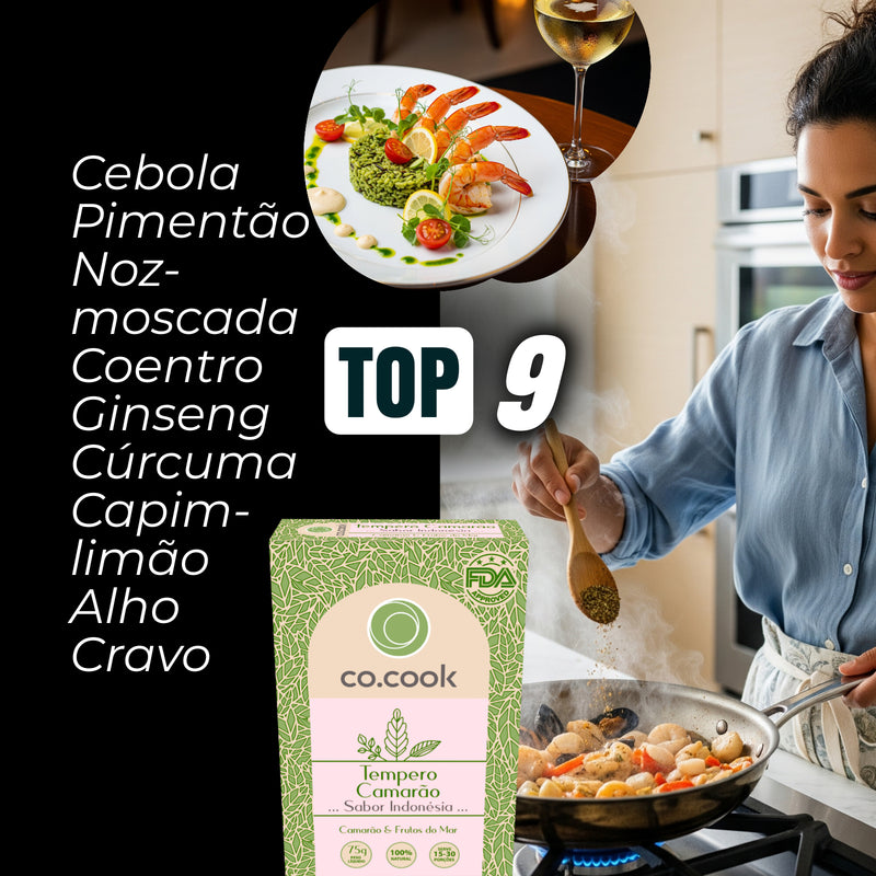 Tempero Funcional 100% Natural CoCook Camarão Sabor Indonésia 75g