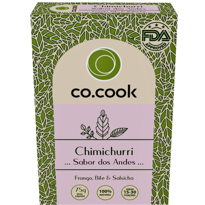 CoCook Caixa 10 Especiaria 100% Natural Tempero Chimichurri Sabor Andes 75g