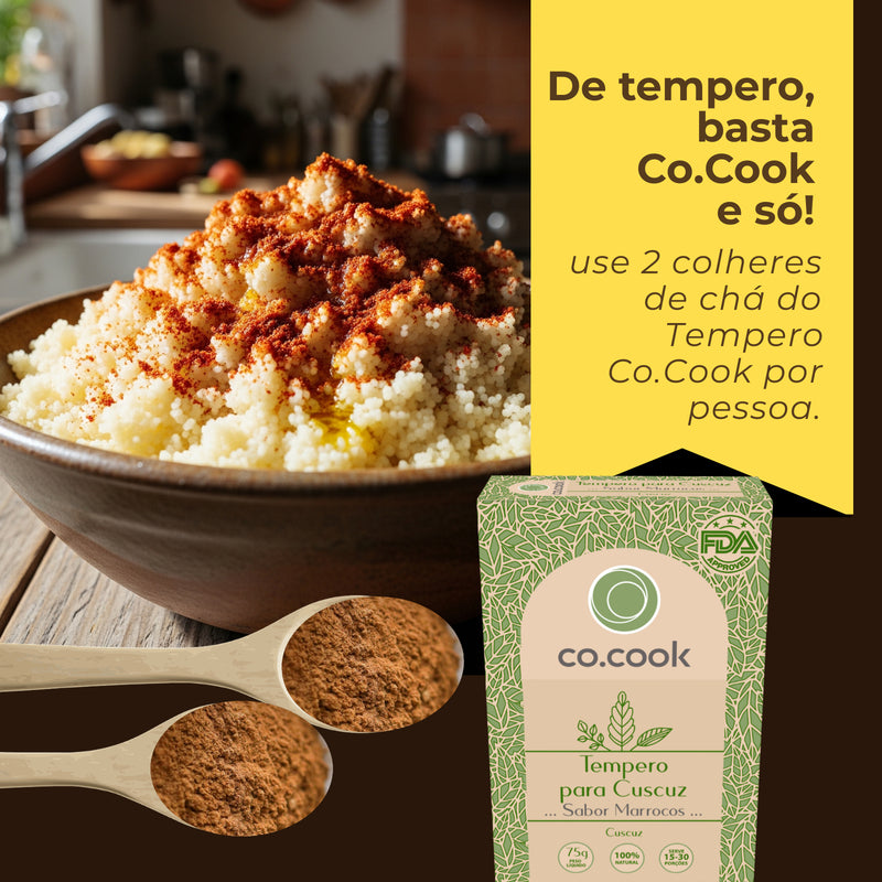 Kit 3 Temperos Funcionais Co.Cook – Zaatar, Khmeli Suneli e Cuscuz Marroquino | 100% Natural, Zero Glúten, Zero Lactose, Zero Conservantes, Zero Corantes, Zero Sódio