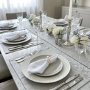 Set of 6 Napkin Rings for 6 Place Settings Pearl Two-Wrap 4.5x4.5cm Ring