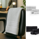 6-Piece Professional Salon & Barbershop Face Towel Kit, 100% Cotton 45x65cm
