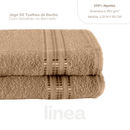 Kit 2 Pçs Toalha de Banho Linea 260g 125x65cm