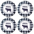 Kit 4 Capas para Sousplat Churrasco Preto 35cmx35cm