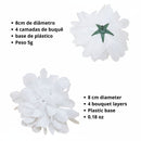Bag of 50 Artificial White Chrysanthemum Flower Buds for Wedding, Church, and Birthday Decorations