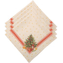 Kit 4 Guardanapos de Tecido Árvore de Natal com Presentes 40cmx40cm