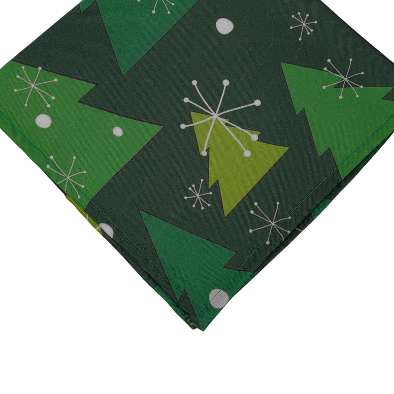 Kit 4 Guardanapos de Tecido Árvore de Natal Verde 40cmx40cm