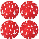 Kit 4 Capas para Sousplat Árvore de Natal 35cmx35cm
