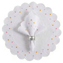 12-Piece Table Setting Set: Placemats, Polka Dot Embroidery