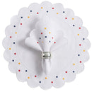 12-Piece Table Setting Set: Placemats, Polka Dot Embroidery