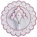 12-Piece Table Setting Set: Placemats, Polka Dot Embroidery
