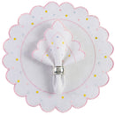 12-Piece Table Setting Set: Placemats, Polka Dot Embroidery