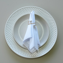 Set of 6 Napkin Rings for 6 Place Settings Pearl Two-Wrap 4.5x4.5cm Ring