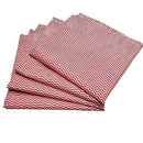 Kit 4 Guardanapos de Tecido Algodão Chevron Vermelho 39cmx39cm