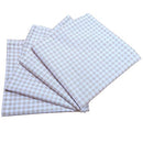 Kit 4 Guardanapos de Tecido Algodão Xadrez Bege 39cmx39cm