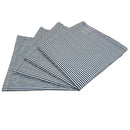 Kit 4 Guardanapos de Tecido Algodão Listrado Azul Marinho 39cmx39cm