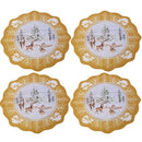 KIt de 4 Jogo Americano corte a Laser Natal Dourado- Dourado