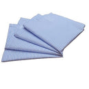 Kit 4 Guardanapos de Tecido Algodão Listrado Azul Claro 39cmx39cm