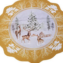 KIt de 4 Jogo Americano corte a Laser Natal Dourado- Dourado