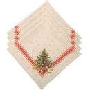 Kit 4 Guardanapos de Tecido Árvore de Natal com Presentes 40cmx40cm