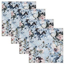 Set of 4 Vintage Blue Floral Fabric Napkins by Charlô, 40cm x 40cm