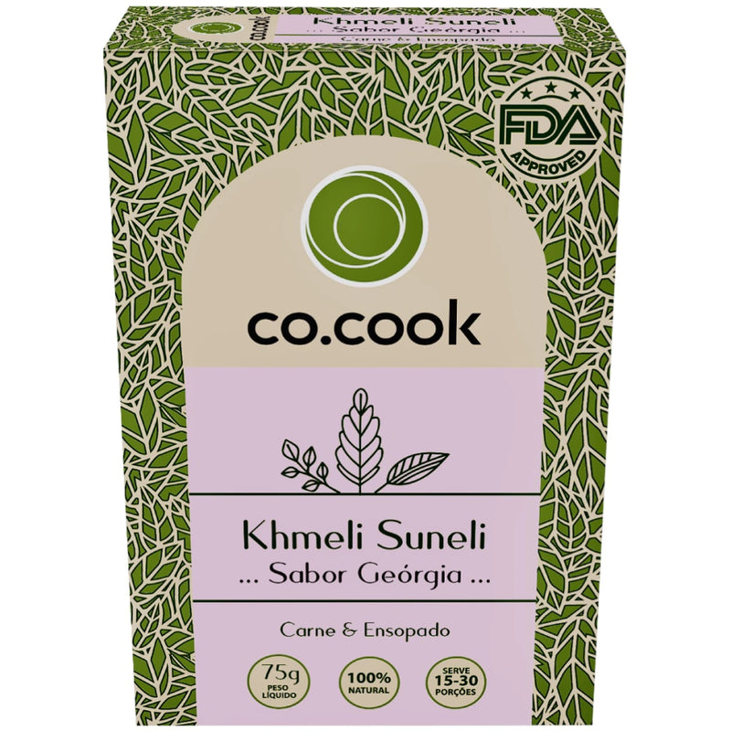 CoCook Caixa 20 Pack Especiaria Natural Tempero Khmeli Suneli Sabor Georgia 75g