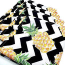 Kit 4 Guardanapo de Tecido ZigZag Abacaxi 40cmx40cm