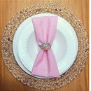Kit 4 Guardanapos de Tecido Algodão Listrado Rosa 39cmx39cm