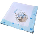 Kit 4 Guardanapo de Tecido Oxford Balão Coelho da Páscoa Azul 40cmx40cm