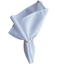 Kit 10 Guardanapo de Tecido Oxford Branco 40cmx40cm com argolas