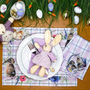 Kit 4 Guardanapos Coelho da Páscoa II da Charlô 40cmx40cm