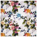 Kit 4 Guardanapos Floral Pássaros Vintage da Charlô 40cmx40cm