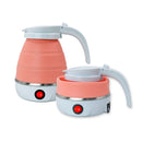 Chaleira Eletrica Dobravel Jarra Bule Silicone 600W 110v 600ml Portatil Cores:Br