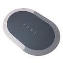 Tapete Superabsorvente de Secagem Rapida Antiderrapante Redondo Cor:Cinza (STO14