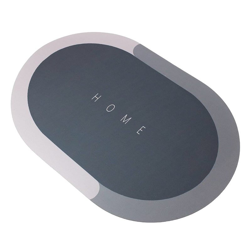 Tapete Superabsorvente de Secagem Rapida Antiderrapante Redondo Cor:Cinza (STO14