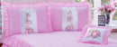 Kit Colcha com babado Sofia Casal 04 peças Rosa