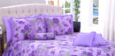 Kit Colcha Cobre Leito Belize Casal Queen 06 Pçs Floral Lilas