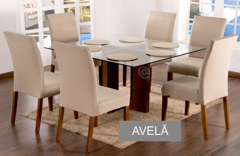 Capa de Cadeira Elástica Preta 04 Lugares