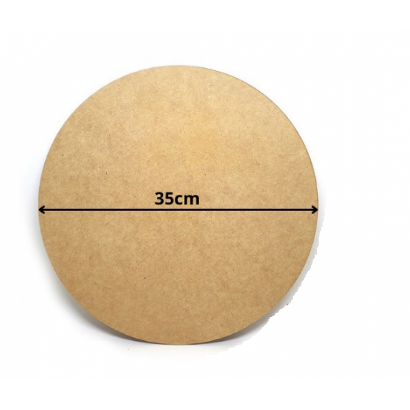 Sousplat MDF cru 35cm de diâmetro e 3mm de espessura