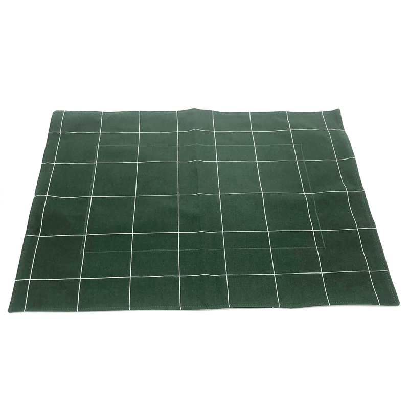 Jogo Americano Grid Verde Quadriculado