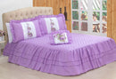Kit Colcha Com Babado Sofia Casal 04 Peças Lilás
