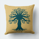 Kit 27035 4 Capas de Almofadas Decorativas Arvore Verde 45x45cm c/Zíper