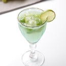 Set 6 Taças Para Água e Vinho De Vidro Dominic Verde Com Borda Dourada 275ml