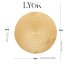 Kit 4 Jogos Americanos Espiral Dourado Lyor