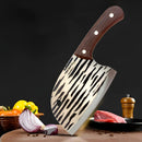 Cutelo Lâmina Rústica Artesanal Em Aço Cabo Madeira