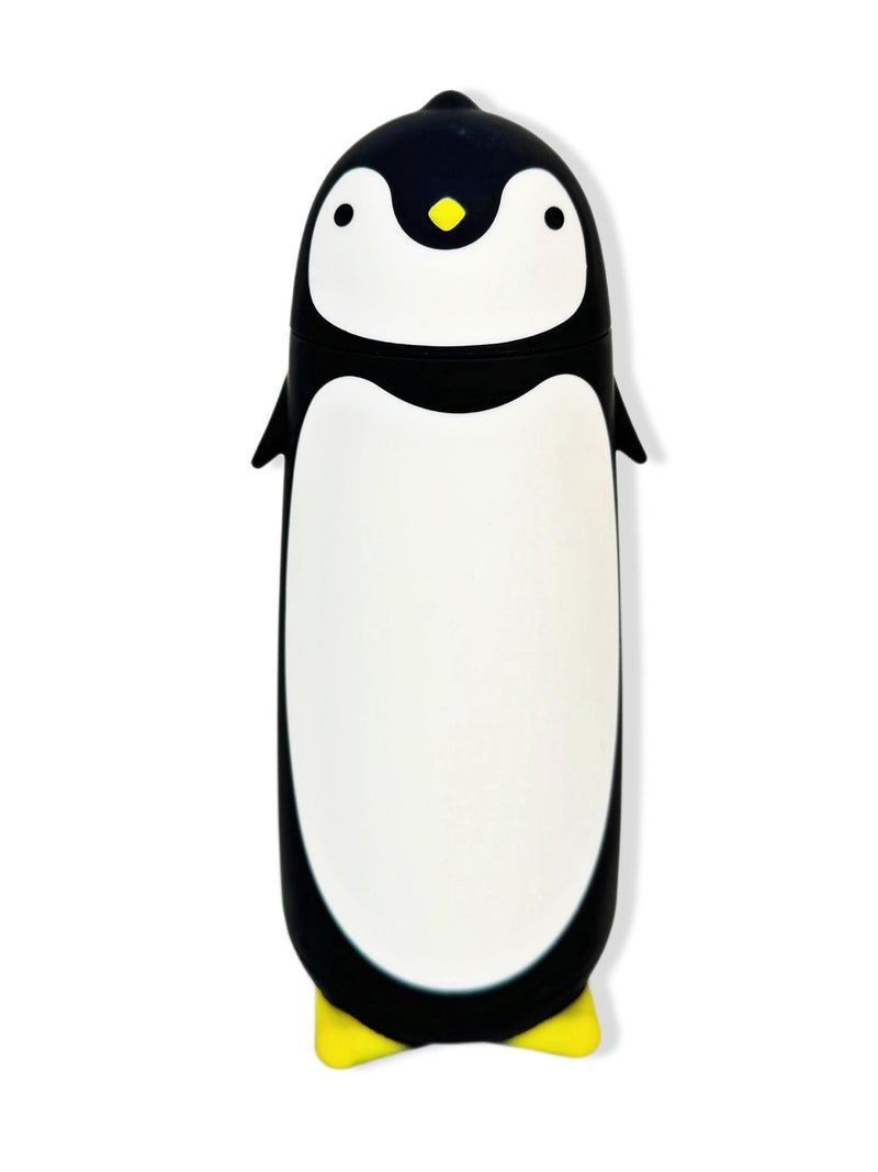 Garrafa Térmica Infantil Formato Pinguim 300ml - Cor:Preto