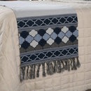 Kit Peseira de Cama King Grécia 5 Peças Jacquard com Almofadas 2,40x40 cm