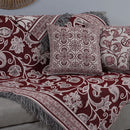 Kit Xale para Sofá 5 Peças Jacquard com Almofadas 1,35x1,35 m