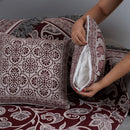 Kit Xale para Sofá 5 Peças Jacquard com Almofadas 1,35x1,35 m